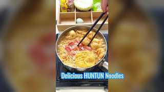 enaknya memasak mie dengan HUNTUN