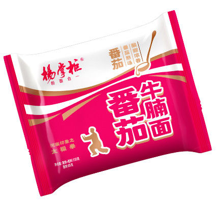 Tidak Pedas Tomat Rasa Daging Sapi Instan Noodles OEM 129g*24 Ramen Instan Sehat