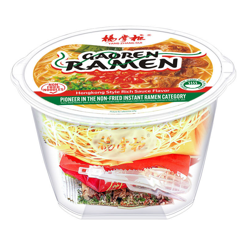 Gaya Hong Kong Rasa jus yang kaya Sup mie instan 166g Ukuran porsi