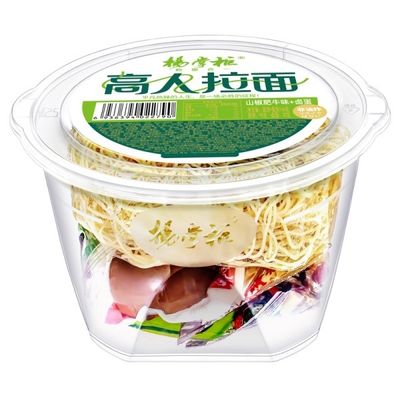 Rasa Daging Sapi Pedas Ramen Instan Noodles Non Fried / Cup Noodles Daging Sapi Pedas asam dan pedas dengan telur