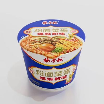 Berat bersih 208g mie Cina cepat dan vermicelli dengan telur utuh siput mie rasa